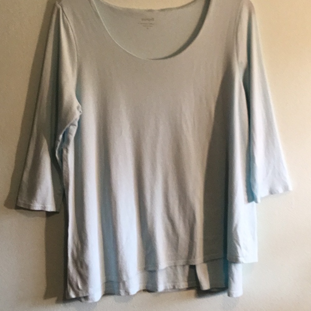 Pure Jill Light Blue Layered 3/4 Sleeve Top